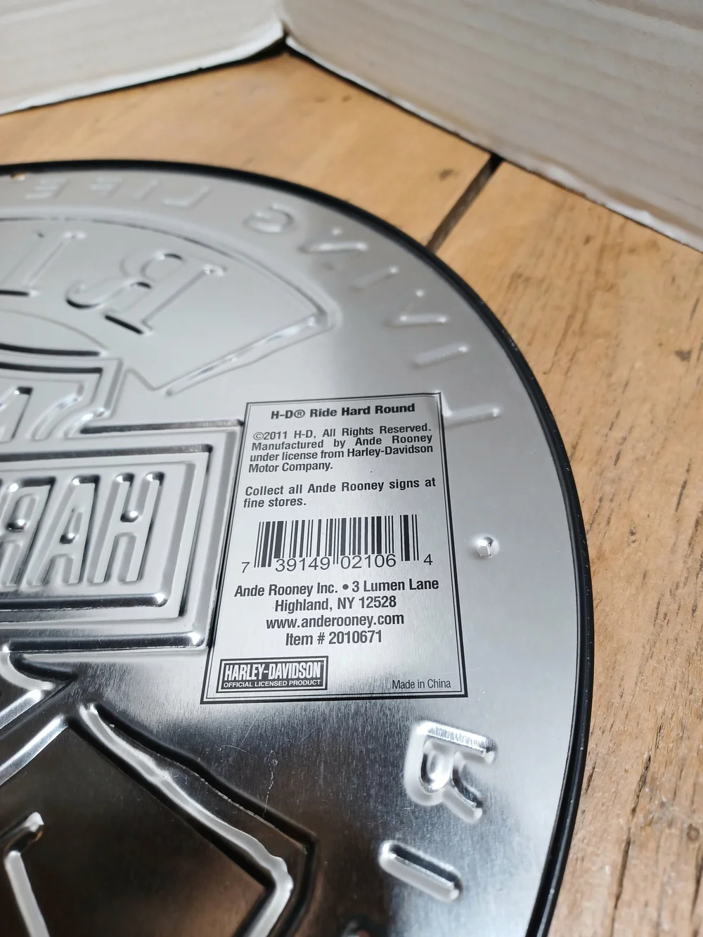 Harley-Davidson Ride Hard Motorcycle Sign 14